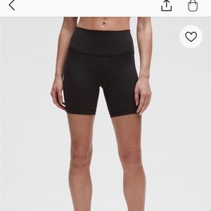 Lululemon Wunder train high rise biker shorts